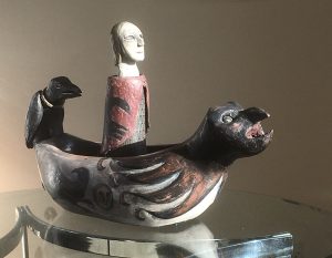 Richard C Smith  ‘Vessel’ 2018. Found wood. 17.5 x 26 ins