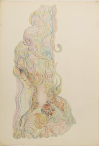 František Jaroslav Pecka, untitled, 1922, colored pencil, graphite on paper, 88 x 59.8 cm Courtesy Gallery of Everything