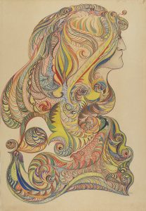 František Jaroslav Pecka, untitled, 1920, colored pencil, graphite on paper, 68 x 47 cm Courtesy Gallery of Everything