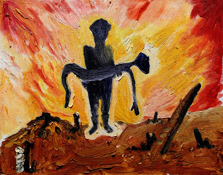 I and my spirit (16 x 13 in) 26 Apr 2018 - Lahore