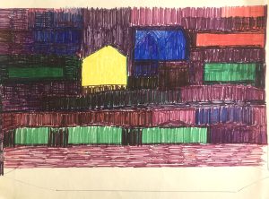 Sitkowski ‘Koncert’ 1978 mixed media 13 x 17 in. Signed verso 