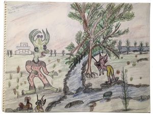 Rene Meredith - 12 x 9 in, pencil & crayon