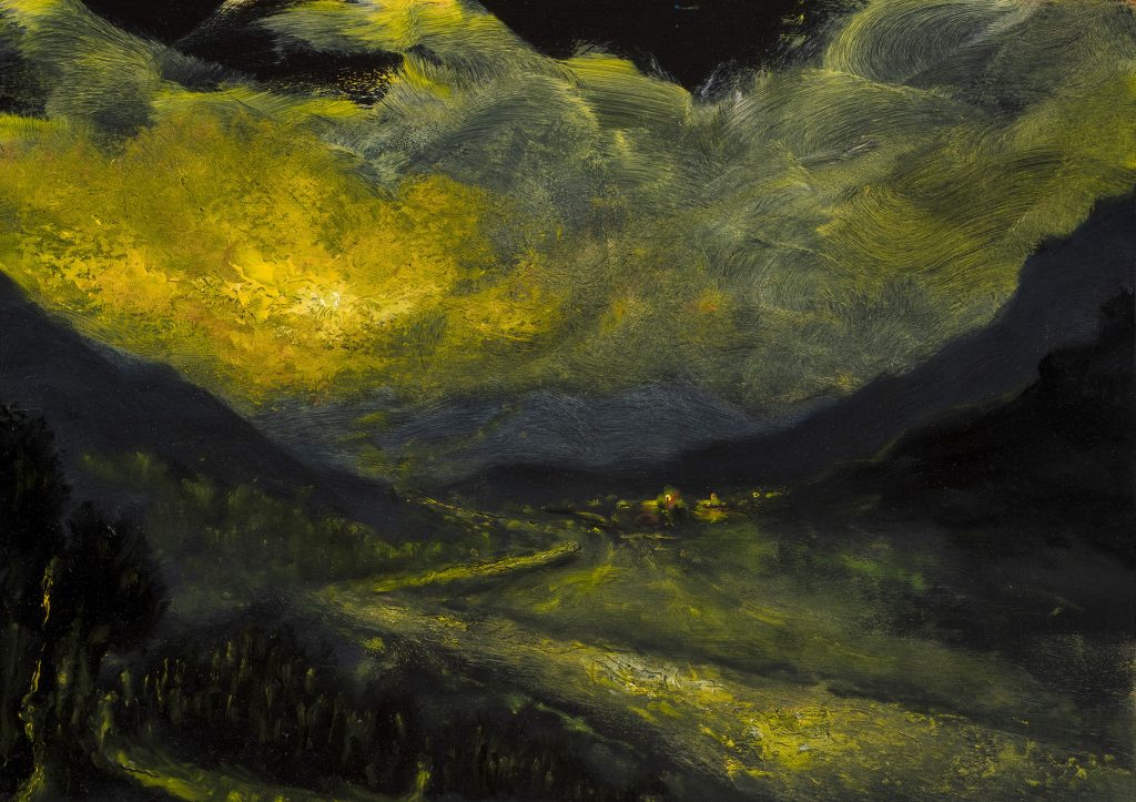 Matthew Bateson - "Away From The City", oil on canvas board, 31 x 45 cm