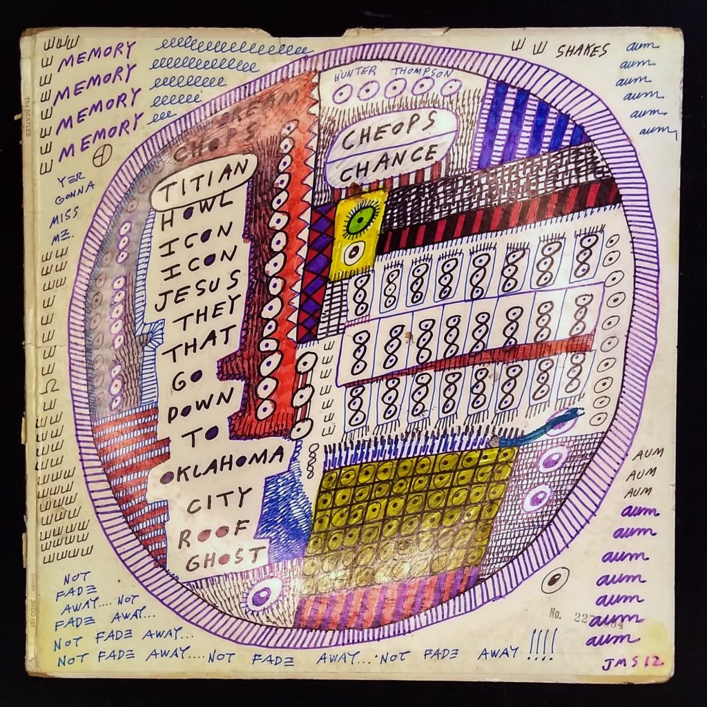 Jon Sarkin - "Not Fade Away" - 12.5" x 12.5" - permanent marker, 2012