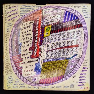 Jon Sarkin - "Not Fade Away" - 12.5" x 12.5" - permanent marker, 2012