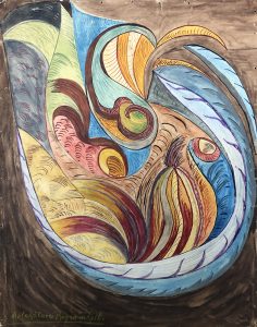 Freda Köhler - 'Untitled' unless inscribed verso c.1940 gouache & crayon  45 x 62 cm