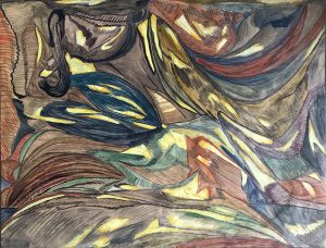 Freda Köhler- 'Untitled' unless inscribed verso c.1940 gouache & crayon  45 x 62 cm