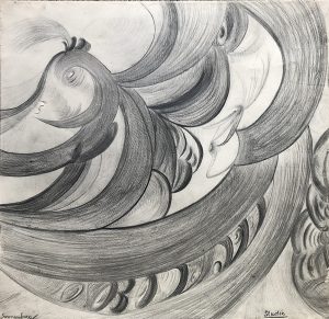 Freda Köhler - 'Untitled' unless inscribed verso c.1940 gouache & crayon  45 x 62 cm