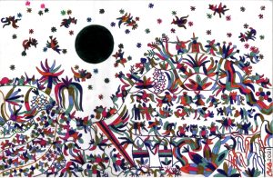 Adib Fattal - 892 "A Fight" - 30cm x 50cm - ink on paper - 2021