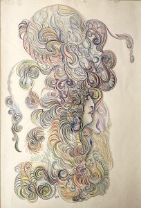 Jaroslav Pecka ‘Untitled’ 1926. Crayon on paper 33 x 24 inches. Inscribed verso. POA