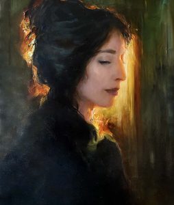 Paul Benney - ﻿Renata. oil on canvas 70cm x 60cm