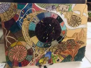 George Lowe: Large work in progress in the artist's studio